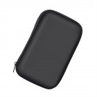 2.5-inch Hard Disk Storage Bag Zipper Carrying Case Protector Cover Headphone Data Cable U Disk Organizer black