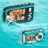 2 7inch TFT Digital Camera Waterproof 24MP MAX 1080P Double Screen 16x Digital Zoom Camcorder HD268 Underwater Camera  blue