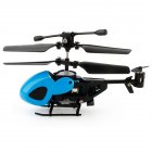2 Channels Infrared Handle Remote-controlled Helicopter with Gyroscopes Mini Airplane Model Cartoon Intellectual Toy blue