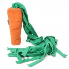 2 In 1 Pet Dog Puzzle Toys Bite-resistant Tear-resistant Carrot Shape Hide Seek Toy For Small Medium Dogs orange