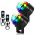 2 Packed LED Par Lights Stage Lights with USB Charging Cable RGB Colors Remote Controller for Club Show Stage PartyBO7E