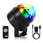 2 Packed LED Par Lights Stage Lights with USB Charging Cable RGB Colors Remote Controller for Club Show Stage PartyBO7E