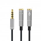 2in1 3.5mm <span style='color:#F7840C'>Cable</span> <span style='color:#F7840C'>Male</span> to Dual Female Adapter
