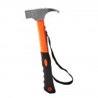 2-in-1 Functional Camping Hammer Nail Puller High-Strength Carbon Steel Mallet Outdoor Accessories For Hiking Camping orange
