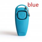 2 in 1 Multi-function Pets Clicker Whistle Dog Trainer Clicker with Keyring Pet Puppy Trainer Dog <span style='color:#F7840C'>Flute</span> + Clicker blue