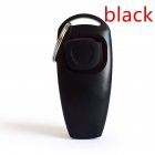 2 in 1 Multi-function Pets Clicker Whistle Dog Trainer Clicker with Keyring Pet Puppy Trainer Dog <span style='color:#F7840C'>Flute</span> + Clicker black