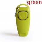 2 in 1 Multi-function Pets Clicker Whistle Dog Trainer Clicker with Keyring Pet Puppy Trainer Dog <span style='color:#F7840C'>Flute</span> + Clicker green
