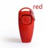 2 in 1 Multi function Pets Clicker Whistle Dog Trainer Clicker with Keyring Pet Puppy Trainer Dog Flute   Clicker red