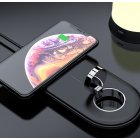 2-in-1 Wireless Charger 10W Fast Charging for Apple iWatch/iPhone/AirPods Charging Station Dock Holder  black