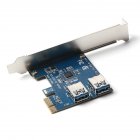 2-port PCI-E to USB 3.0 HUB 5Gbps Expansion Card Adapter for Desktop Computer Components Riser Cards Mining Cards