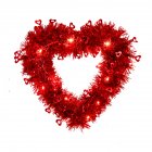 2023 Led Shiny Heart-shaped Wreath Love Pendants Ornaments For Happy Valentine Day Wedding Party Decoration warm yellow light
