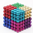 216pcs 5mm Magnetic Ball Children Puzzle Toy Kids Educational DIY Game with Iron Box