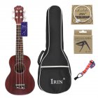 21inch Ukulele Concert 4 Strings Musical Instruments 15 Frets Spruce Wood Hawaiian Small Guitar Free Case&Strings Brown