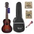 21inch Ukulele Concert 4 Strings Musical Instruments 15 Frets Spruce Wood Hawaiian Small Guitar Free Case Strings Sunset color