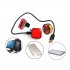 2289 2287 Bicycle Lamp Set USB Charging Hard Light Front Lamp Safety Precautions Tail Lamp Headlight red   tail light silver
