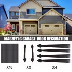 22Pcs/Set Garage Door Magnetic Panels Decorative Black Window Decals black