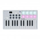 25-key Midi Controller Keyboard Portable Mini Music Keyboard with 8 RGB Backlit