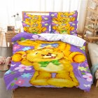2Pcs/3Pcs Full/Queen/King Quilt Cover +Pillowcase Set with 3D Digital Cartoon Animal Printing for Home Bedroom Queen