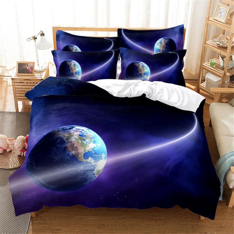 2Pcs/3Pcs Quilt Cover +Pillowcase 3D Digital Printing Starry Series Bedding Set Twin