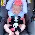 2Pcs Set Baby Safety Seat Headrest   Safety Belt Cover Set for Infants black
