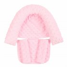 2Pcs/Set Baby Safety Seat Headrest + Safety Belt Cover Set for Infants Light pink