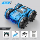 2in1 Rc Car 2.4ghz Remote Control Boat Waterproof Radio Controlled Stunt Car 4wd Vehicle All Terrain Beach Pool Toys For Boys blue single remote control
