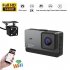 2k HD Driving Recorder 3 0 Inch Display Screen Front Rear Dual Recording Wifi Mobile Phone Interconnection Black