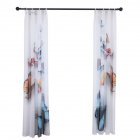 2pcs Butterfly Terry Printing Window Screen for Living Room Decoration Butterfly Terry_W 135CM* H 200CM