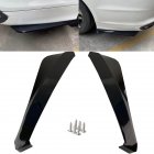 2pcs Car Rear Bumper Universal Rear Trunk Lip Spoiler Anti-crash Diffuser Lip Wrap Angle Splitter Protector  black