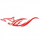 2pcs Car Stickers Dolphins Totem Auto Body Vinyl Long Decals Waterproof Striped Stickers Auto DIY Style Car Stickers red