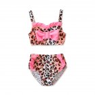 2pcs Girls Leopard Printing Swimwear Fashion Sleeveless Crop Top Shorts Split Swimsuit 215001 6-12M 80