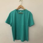 2pcs Men Short Sleeves Sports T-shirt Fashion Simple Solid Color Round Neck Casual Loose Pullover Tops cyan M