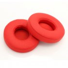 2pcs Replacement Ear Pads Sponges Earmuffs Compatible For Monster Beats Solo 2.0 Wire-controlled Earphones red