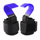 2pcs Weight Lifting Hook Grips With Wrist Wraps Gym Fitness Hook Suitable For Weightlifting Pull-ups blue
