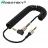 3 5 Spring Recording Line 3 5mm Audio Elbow Recording Cable Male To Male Telescopic Car Audio Line black