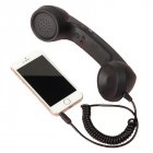 3 5mm Universal Phone Telephone Radiation proof Receivers Cellphone Handset Classic Headphone MIC Microphone Black