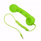3.5mm Universal Phone Telephone Radiation-proof Receivers Cellphone Handset Classic Headphone MIC Microphone Green