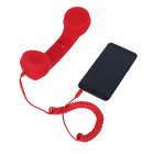 3.5mm Universal Phone Telephone Radiation-proof Receivers Cellphone Handset Classic Headphone MIC Microphone Red