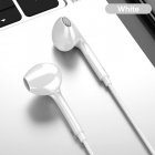 3.5mm Wired Headphones Bass Earbuds Stereo Earphone Music Sport Gaming Headset With Mic White