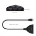 3 Port HDMI Splitter Cable 1080P Multi Switch Switcher Hub Box for LCD HDTV PS3 Xbox black