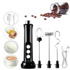 3-in-1 Electric Milk Frother 3 Speeds Adjustable Rechargeable Milk Foam Maker