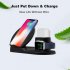 3 in 1 Fast Wireless Charger for iPhone 8 Plus X XR XS MAX QI Wireless Charger Dock for Apple Watch iWatch Airpods White
