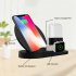 3 in 1 Fast Wireless Charger for iPhone 8 Plus X XR XS MAX QI Wireless Charger Dock for Apple Watch iWatch Airpods White