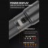 30w Led Flashlight 5 Levels 1500 1800 Lumens Telescopic Zoom Super Bright Digital Display Torch Hand Lantern Black