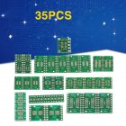 35 pcs 7 Kinds Pcb Board Kits Smd To In line Ic Adapter Converter Plate Sop Msop Ssop Tssop Sot23