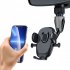 360 Degrees Rotatable Retractable Car Phone Holder Multi functional Rearview Mirror Driving Recorder Bracket black
