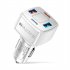 38w Car Charger Fast Charging Type C Pd Qc3 0 3 1a Usb Charger Multiport Adapter for iPhone Xiaomi Huawei White