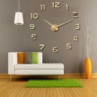 3D Big Size Wall <span style='color:#F7840C'>Clock</span> Mirror Sticker Diy Living Room Decor Meetting Room Wall <span style='color:#F7840C'>Clock</span>