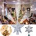 3D Glitter Lighted Star Tree Topper with Rotating Magic Projector Light Christmas Decoration Silver Silver blizzard European plug