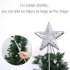 3D Glitter Lighted Star Tree Topper with Rotating Magic Projector Light Christmas Decoration Silver Silver blizzard European plug